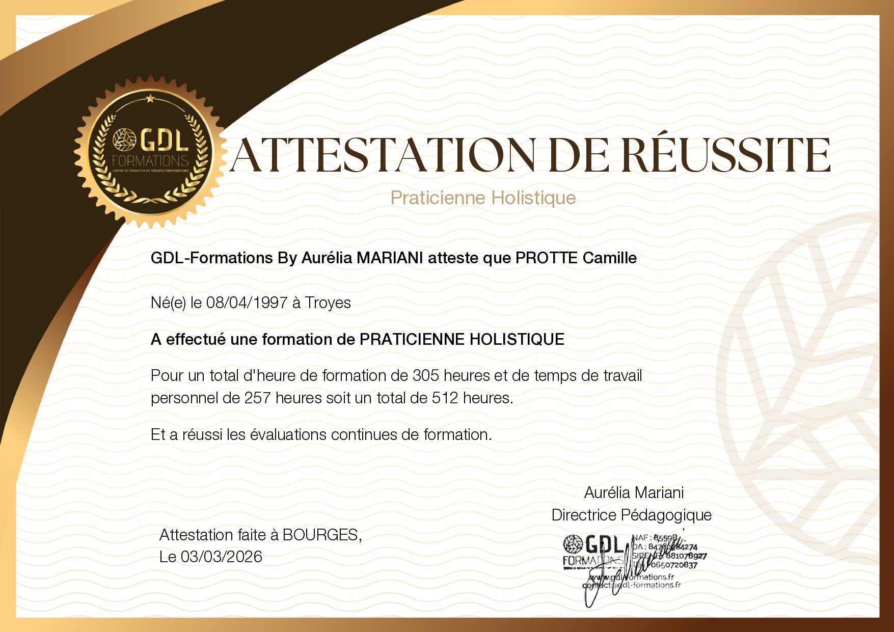 GDL formation Accompagnante holistique